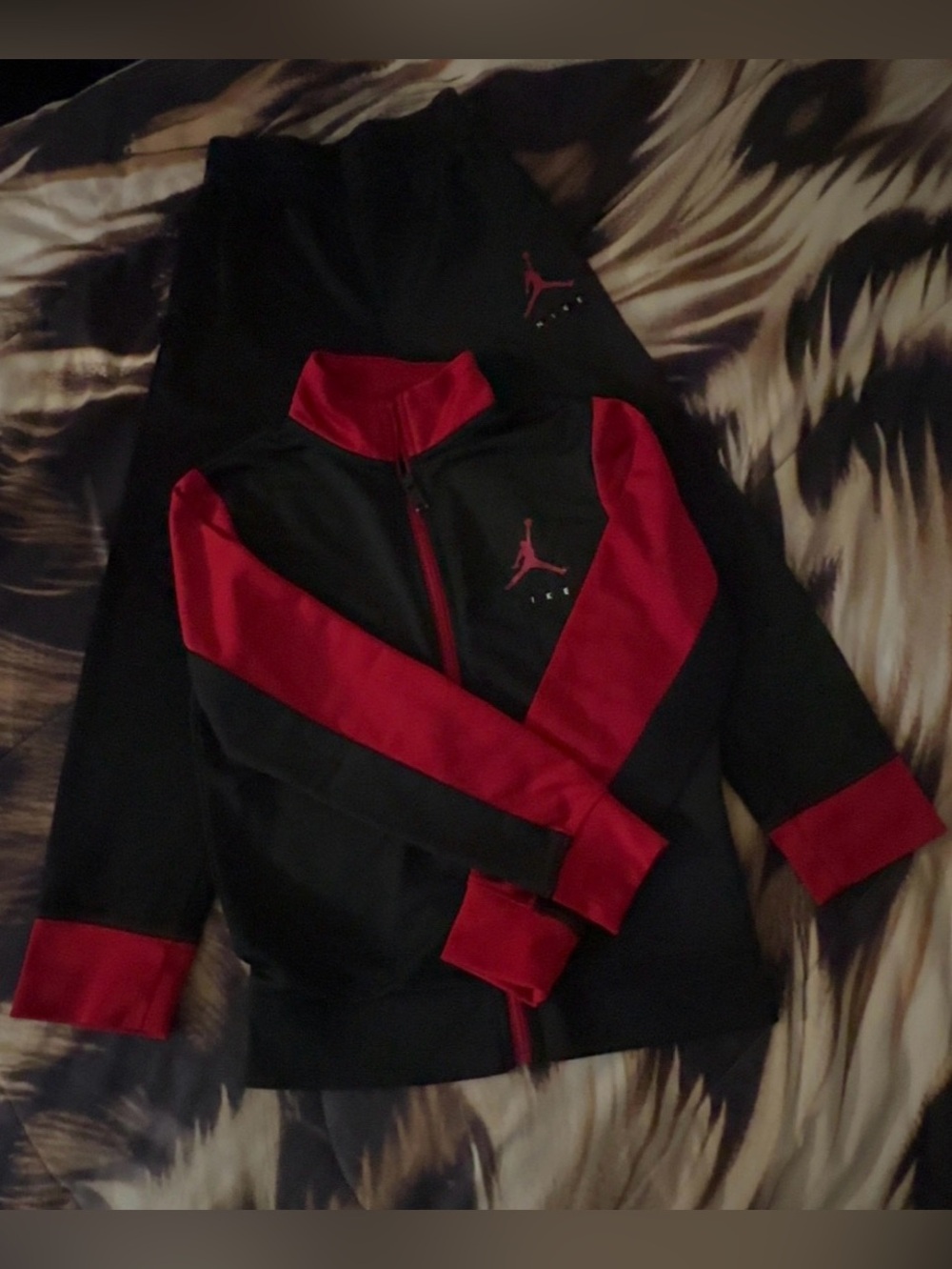 Jordan Black and Red Athletic Track Jacket